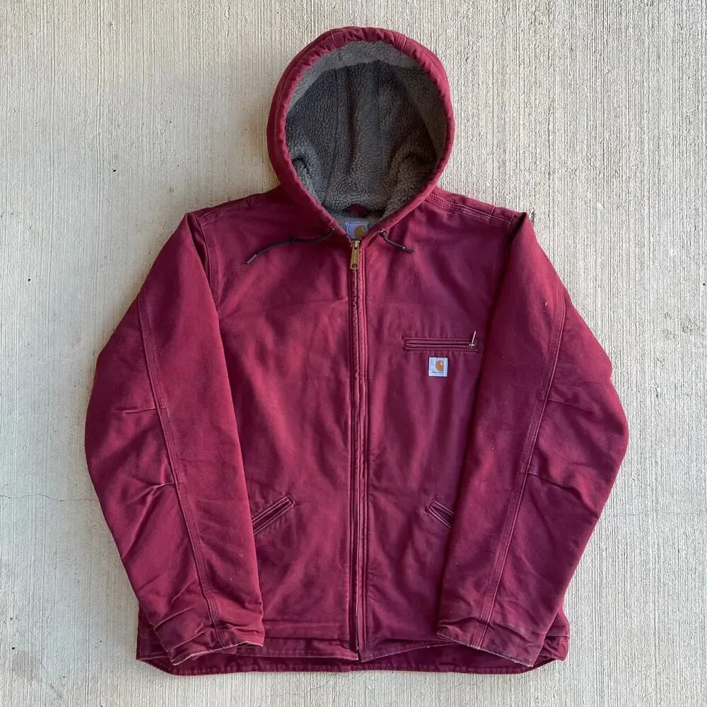 Carhartt WOMENS WJ141 pink hooded work wear jacket
